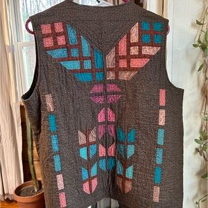 Handmade Quilted Vest Fits like L/XL